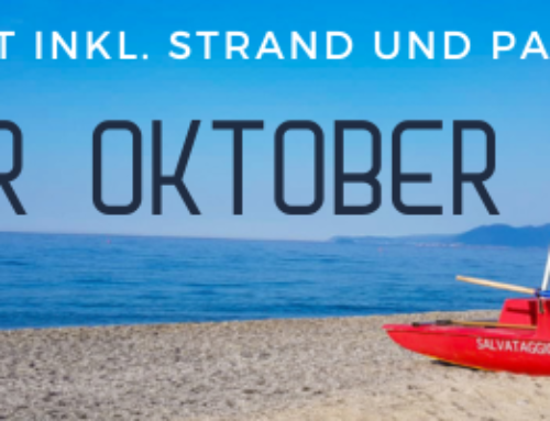 Super Oktober Angebot inkl. Strand und Parkplatz